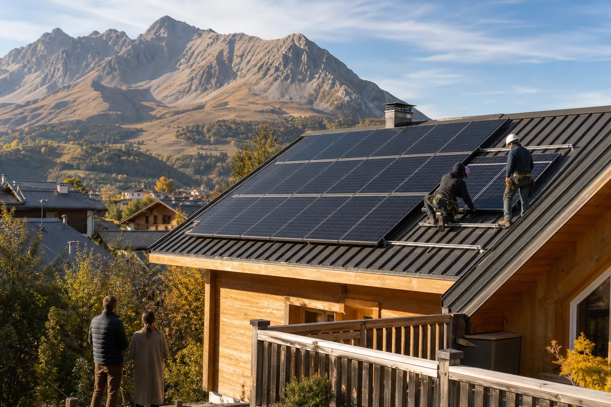 Le solaire au Monêtier-les-Bains, chantier après chantier