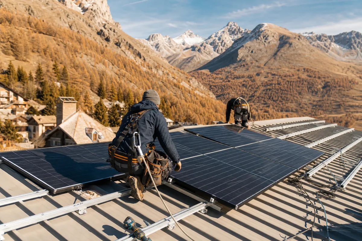 Installation de panneaux photovoltaïques